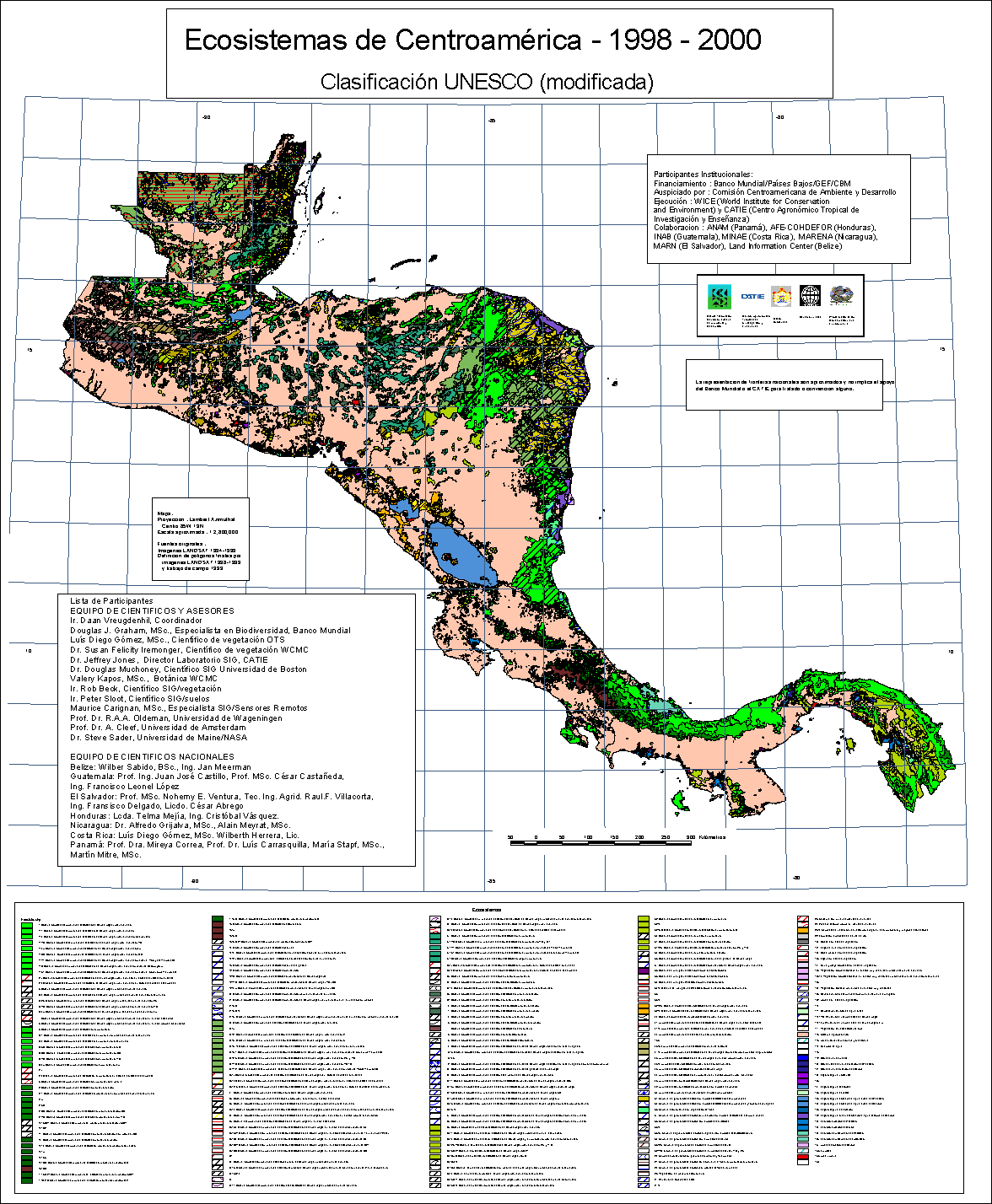 Ecosystems Map Of Central America Viewable
