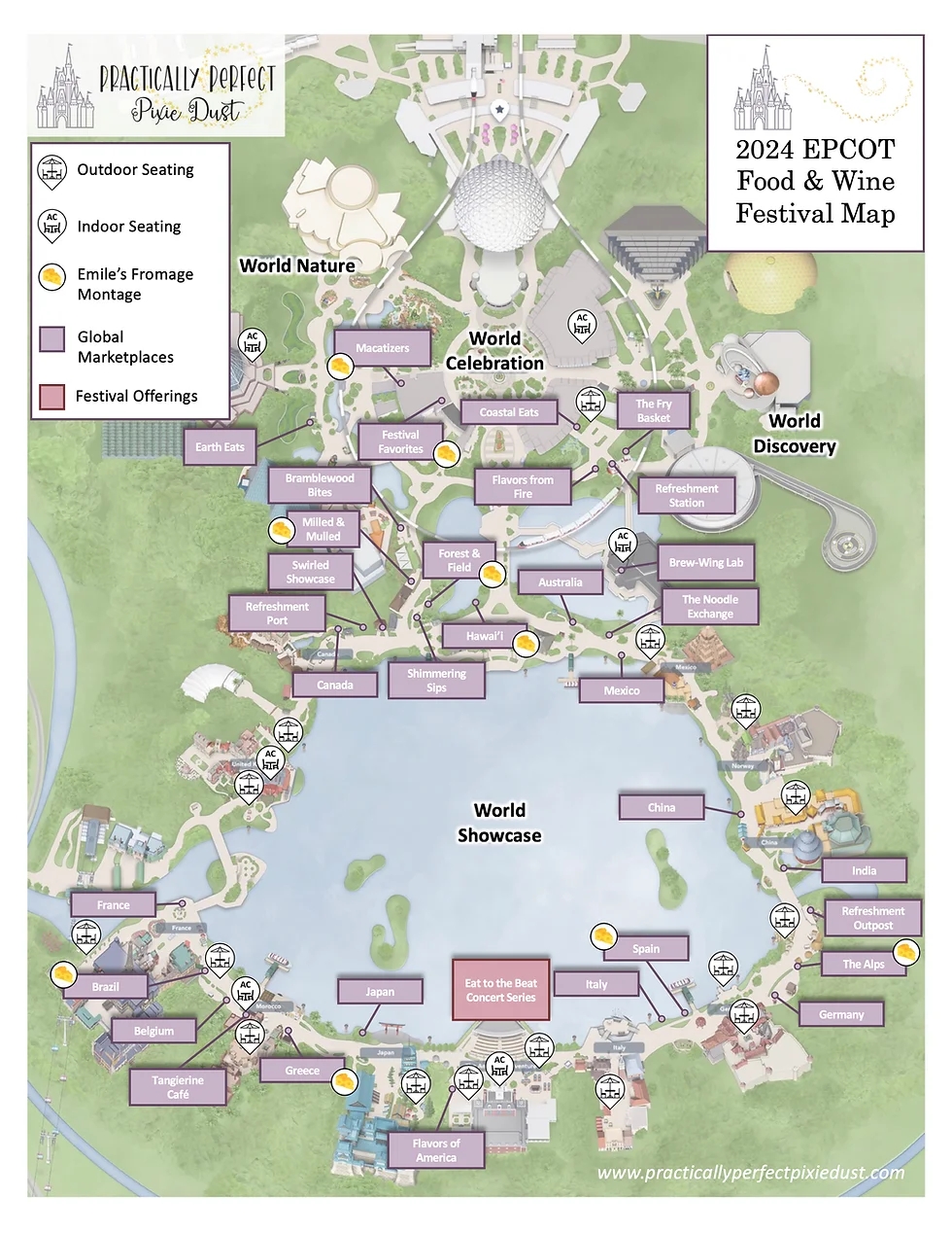 Epcot Festival Maps U0026 Guides 2025 Arts Flower U0026 Garden Food U0026 Wine Holidays Practically Perfect Pixie Dust