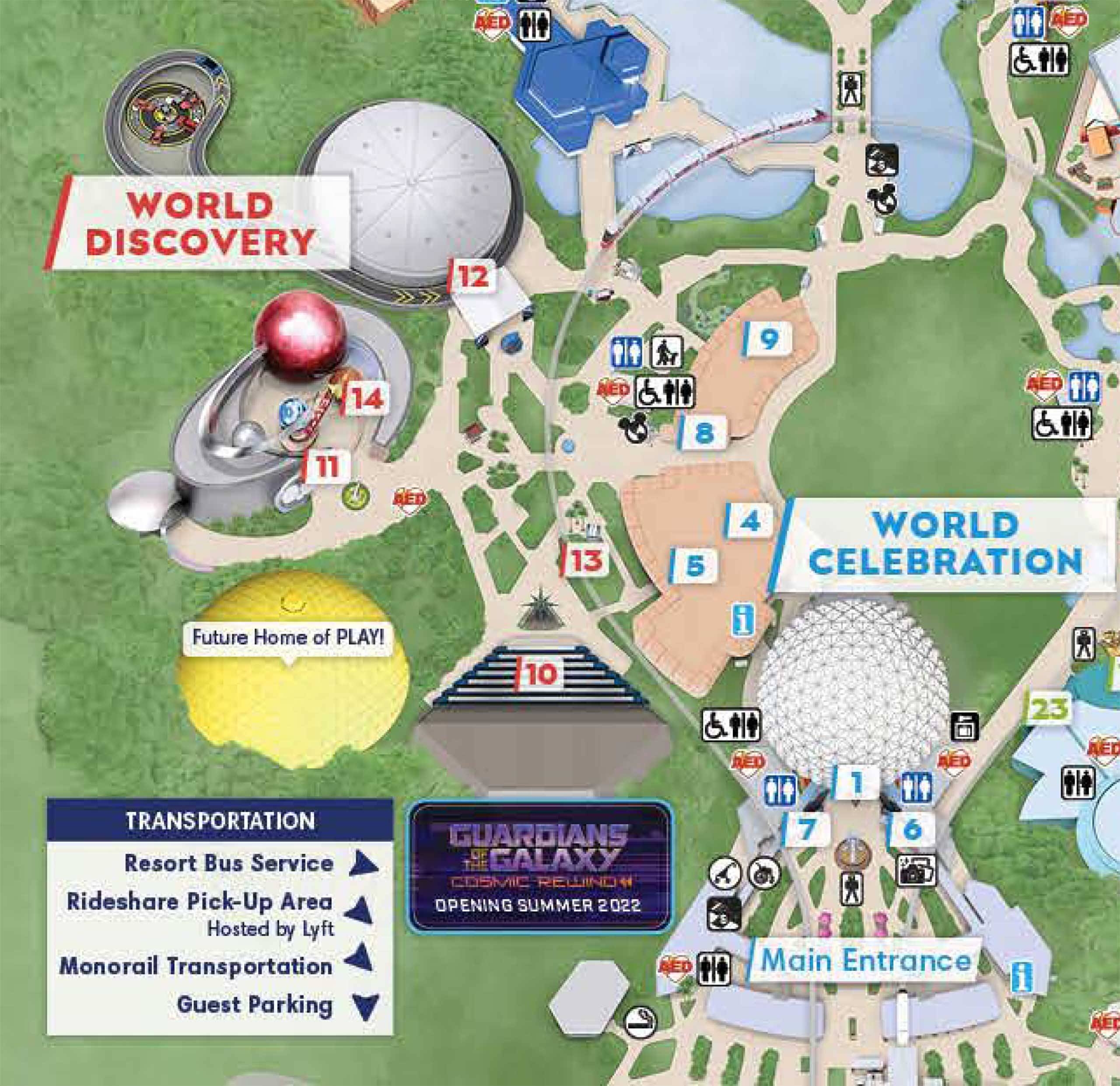 EPCOT Guide Map March 2022 Worksheets Library