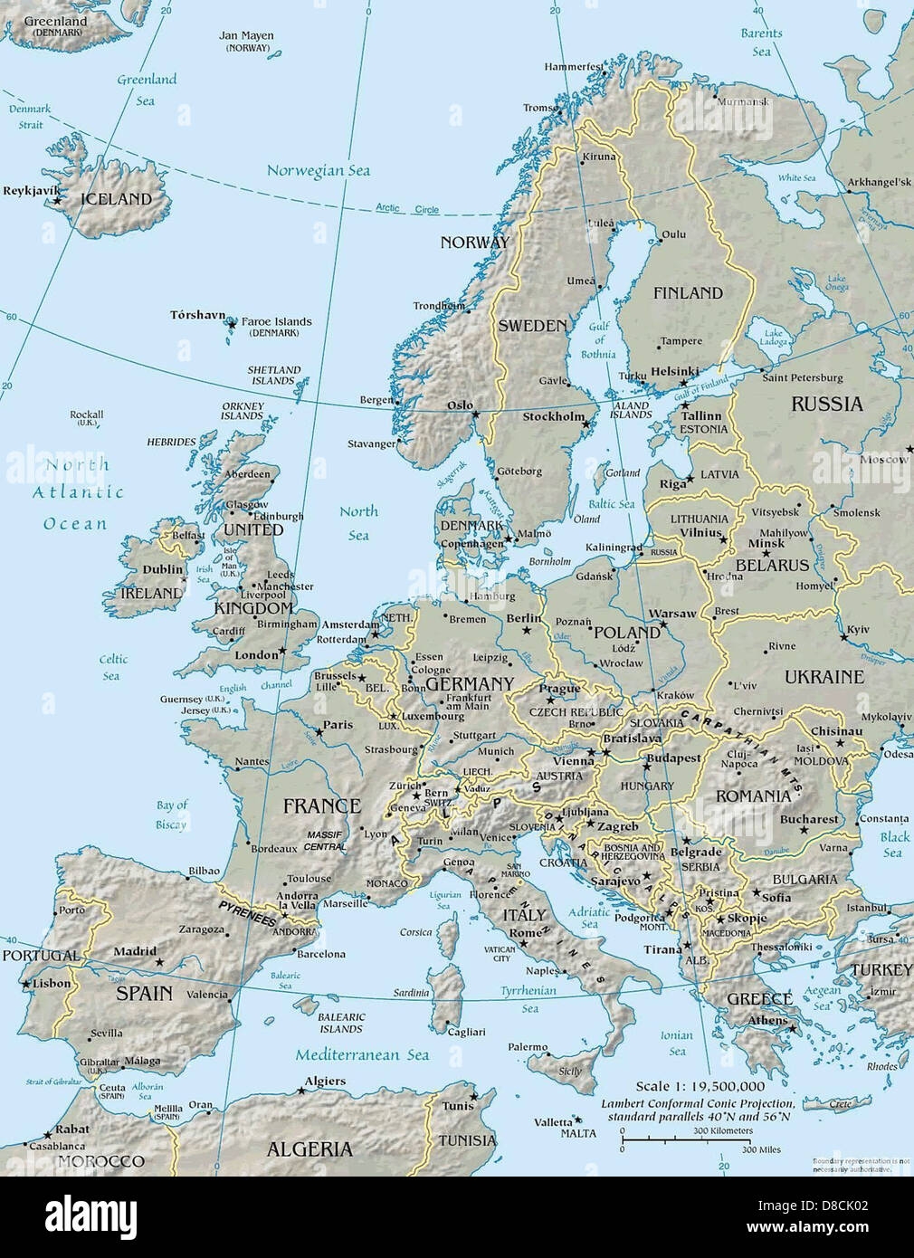 Europe Map Hi res Stock Photography And Images Alamy
