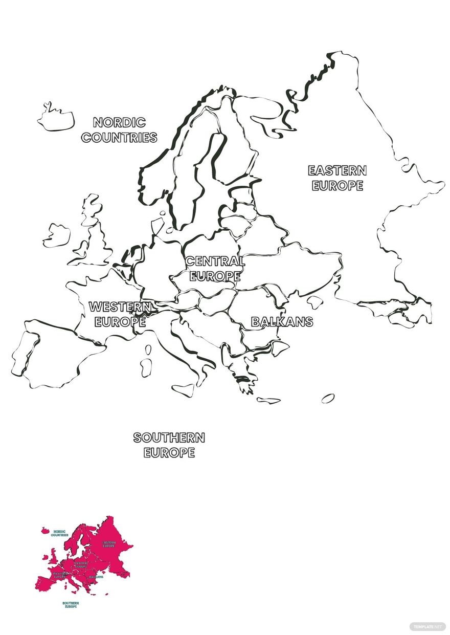 Free Printable Map Of Europe Template