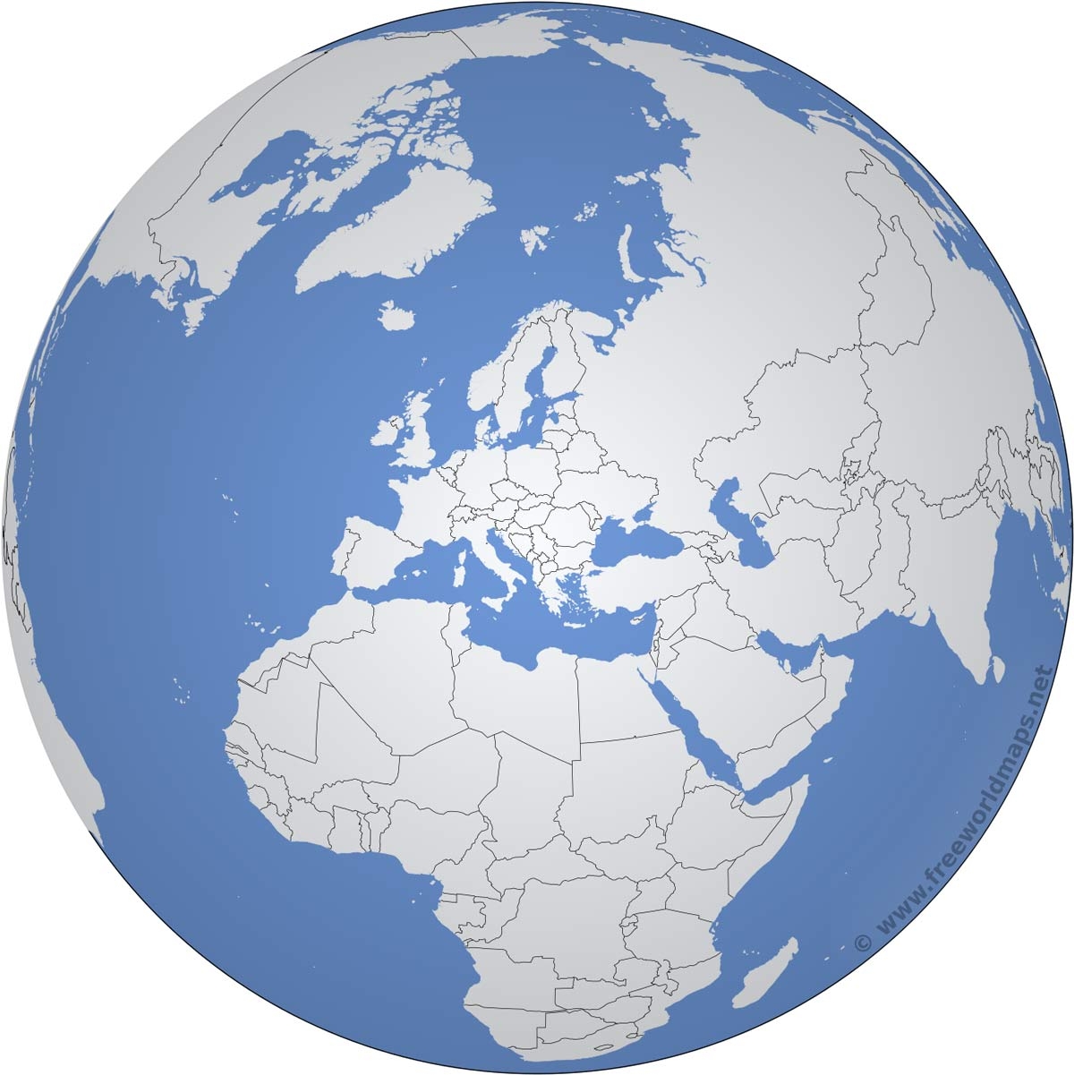 Blank European Map Printable