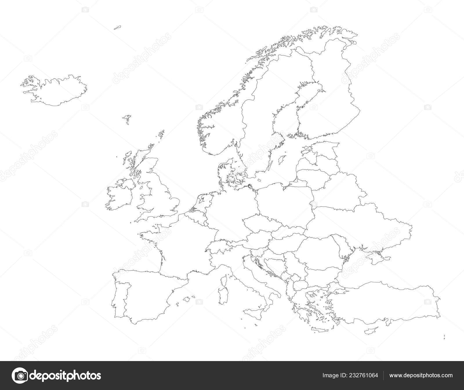 Europe Usedul Outline Map Europe Usedul Outline Map