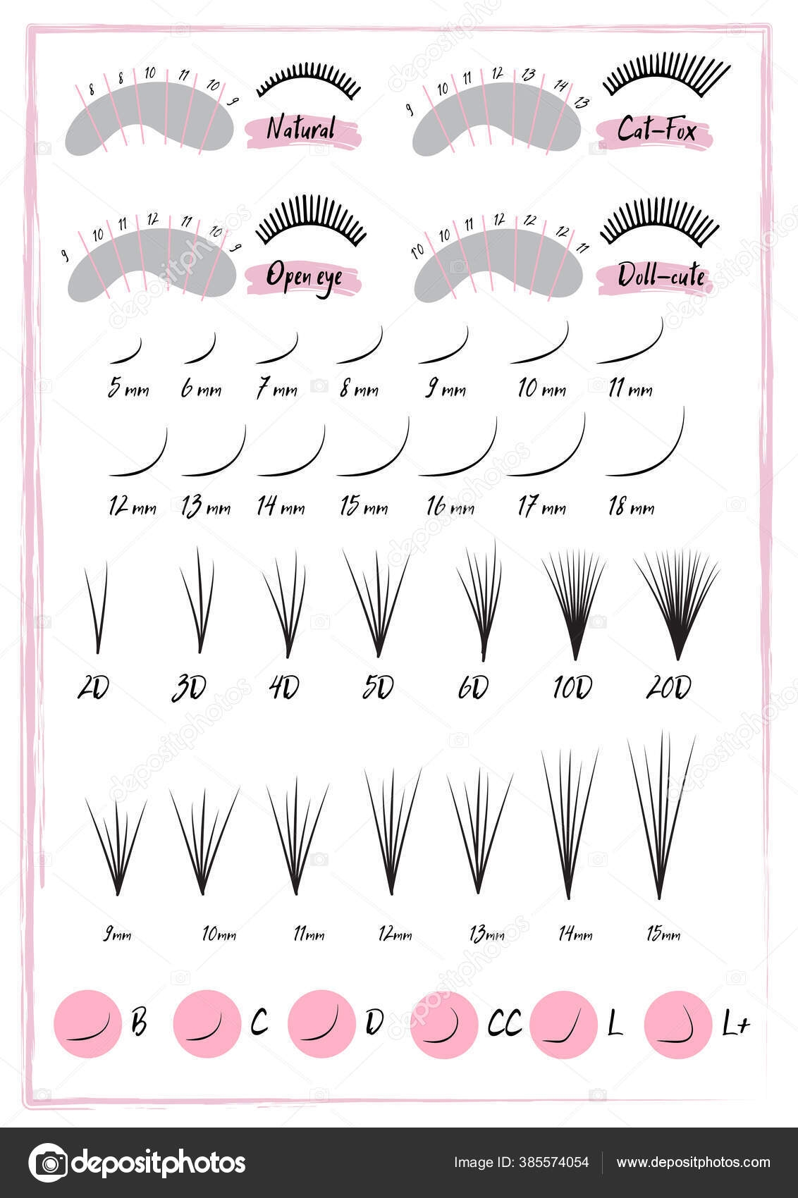 Eyelash Extensions Business Form Package Perfect Your Business Creative Beautifully Stock Vector By SamsonFM 385574054