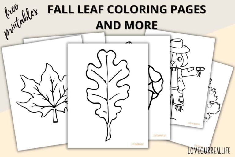 Fall Leaves Coloring Pages FREE Printable Leaf Templates Love Our Real Life