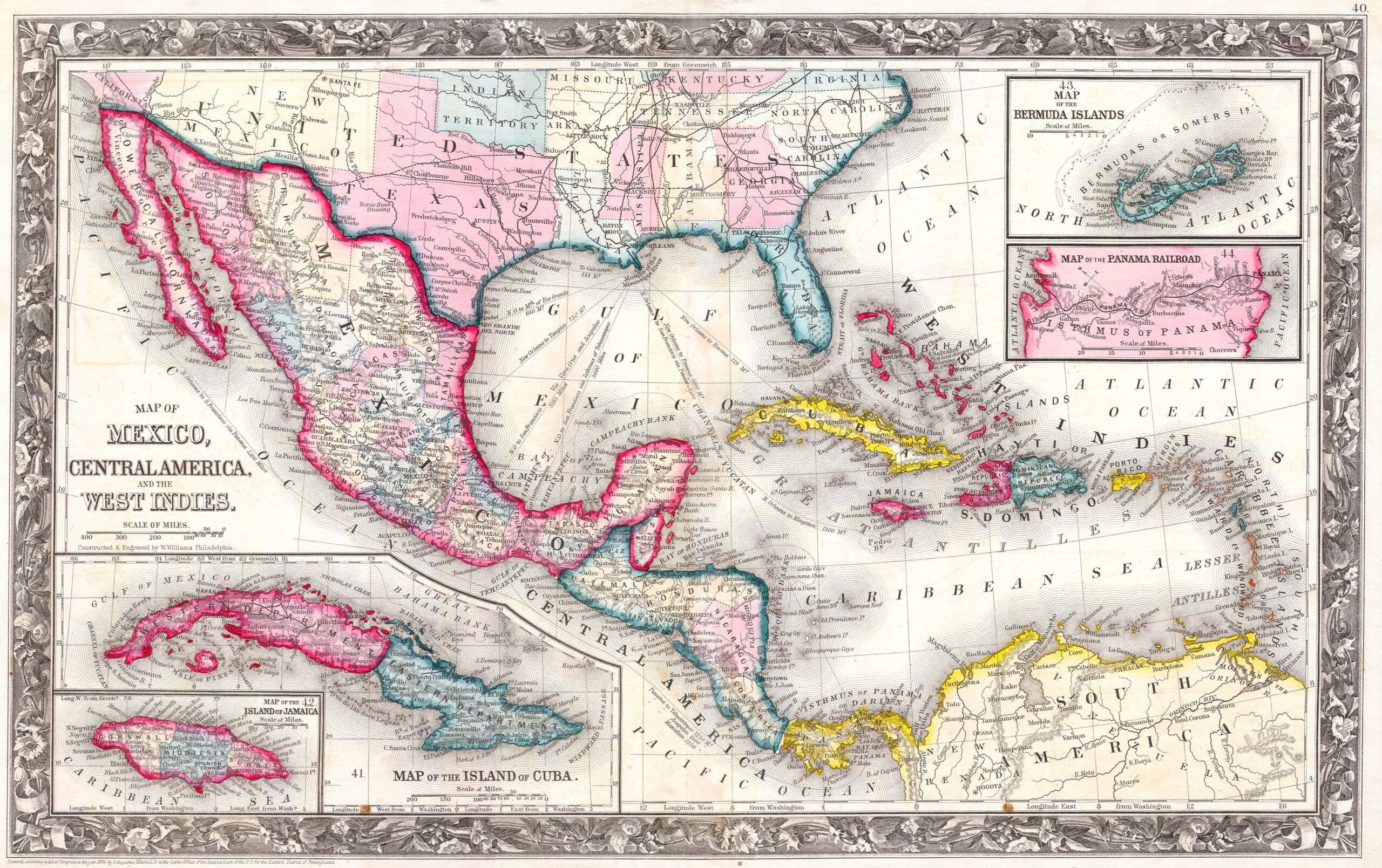 File 1860 Mitchell s Map Of The West Indies Mexico And Central America Geographicus WestIndies m 1860 jpg Wikimedia Commons