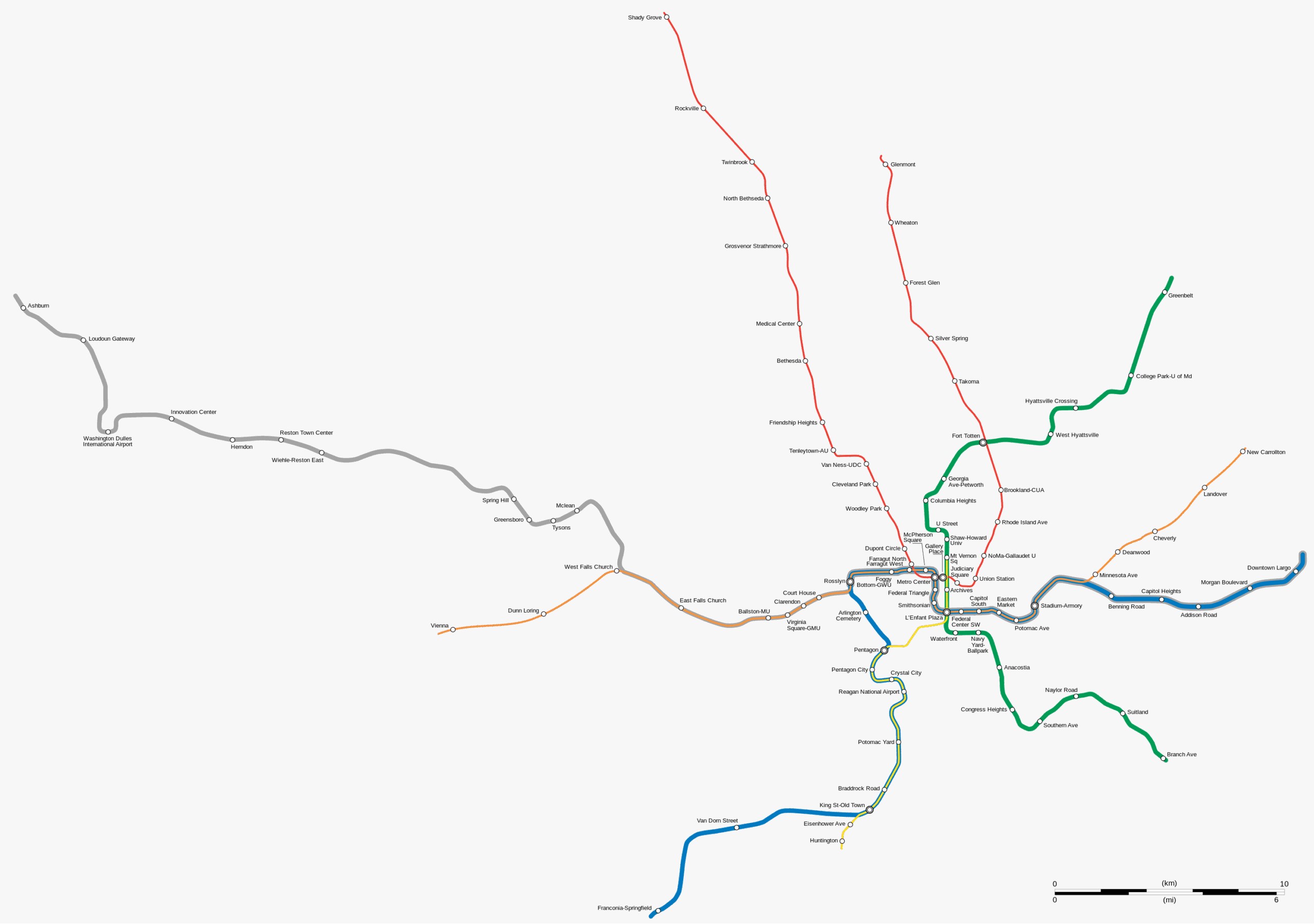 File Washington DC Metro Map 2023 To Scale svg Wikimedia Commons