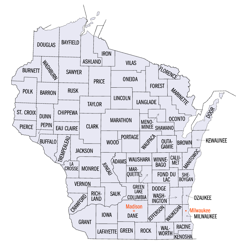 File Wisconsin counties map gif Wikipedia