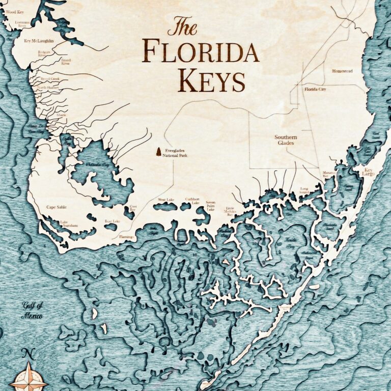 Florida Keys Nautical Map Wall Art Sea And Soul Charts