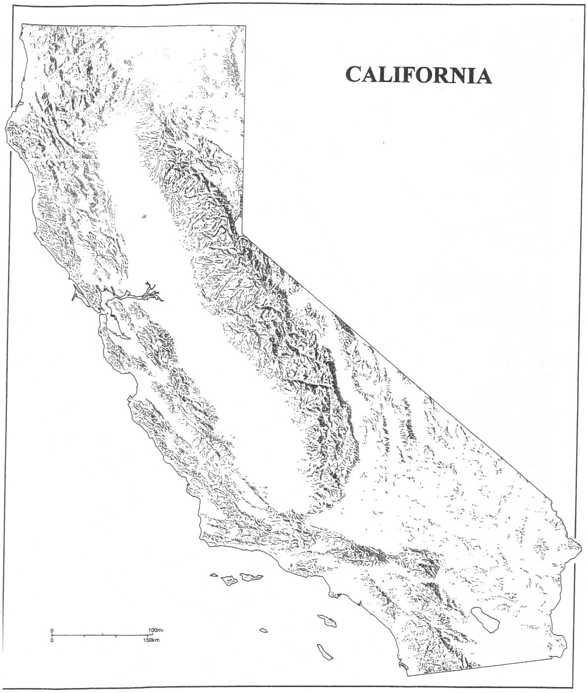 Free Printable Blank Map Of California