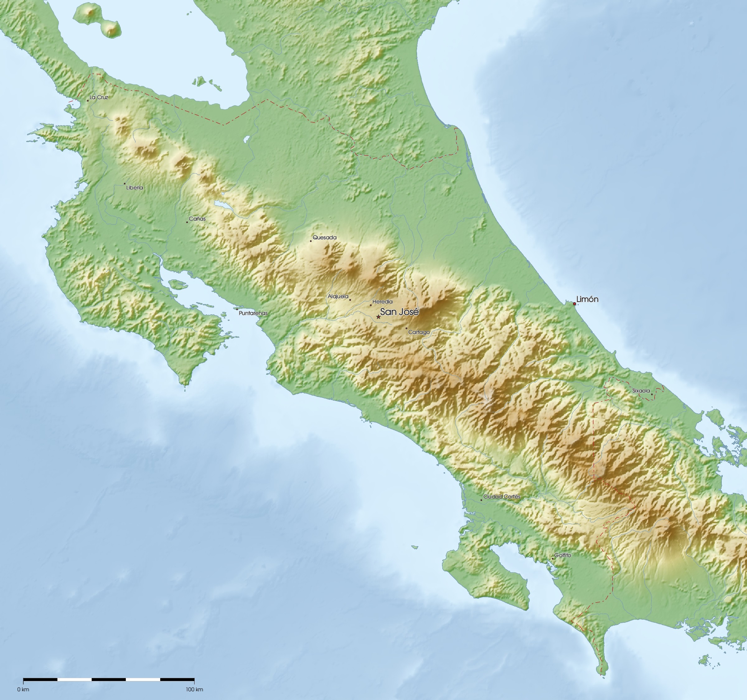 Free Maps Of Costa Rica Mapswire