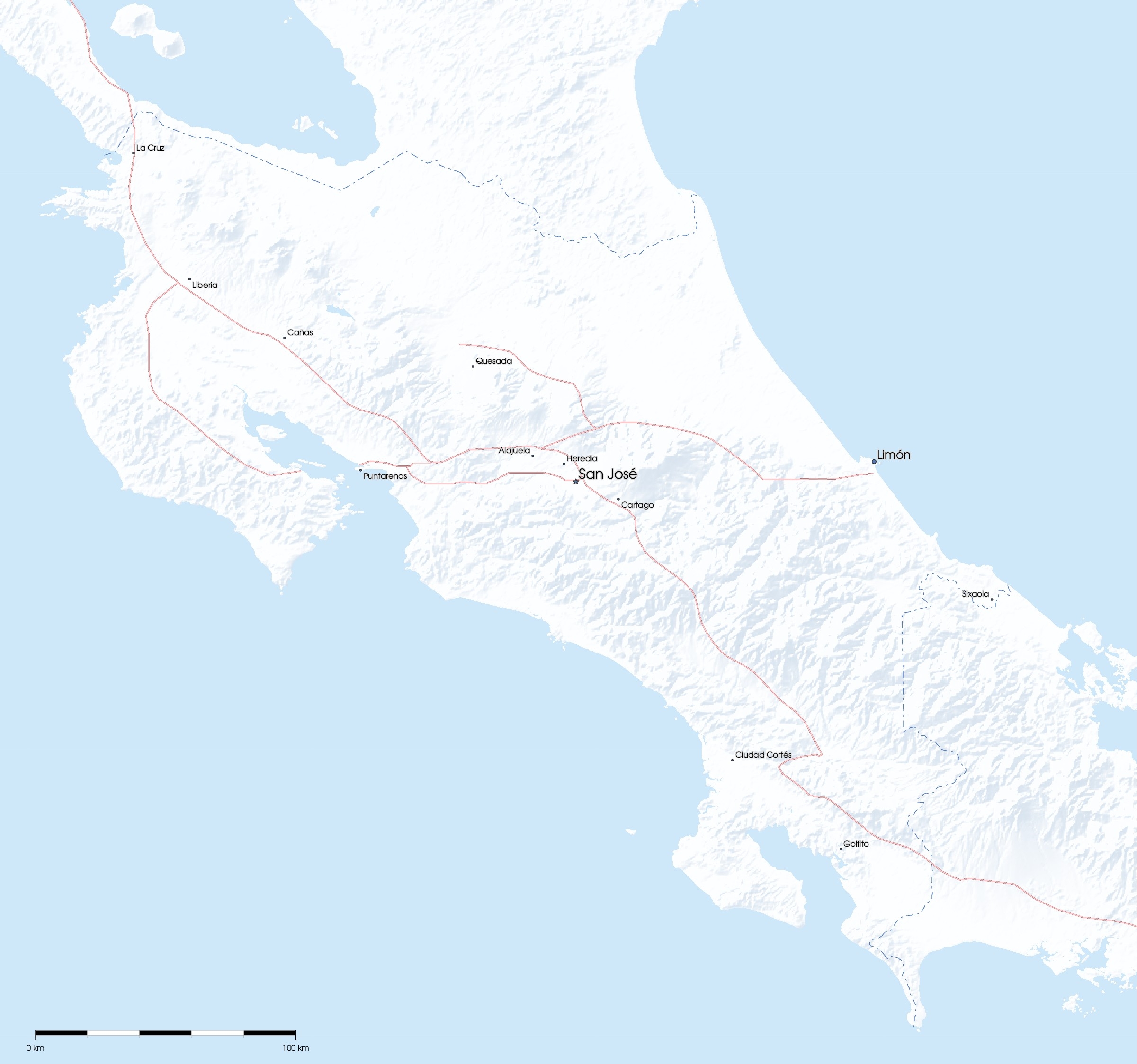 Free Maps Of Costa Rica Mapswire