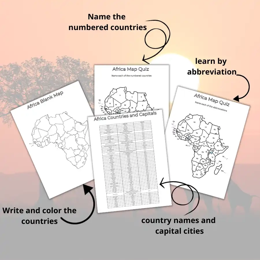 Free Printable Blank Map Of Africa