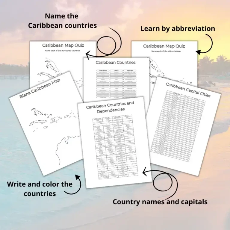 Free Printable Map Of Caribbean Labeled The Facts Institute