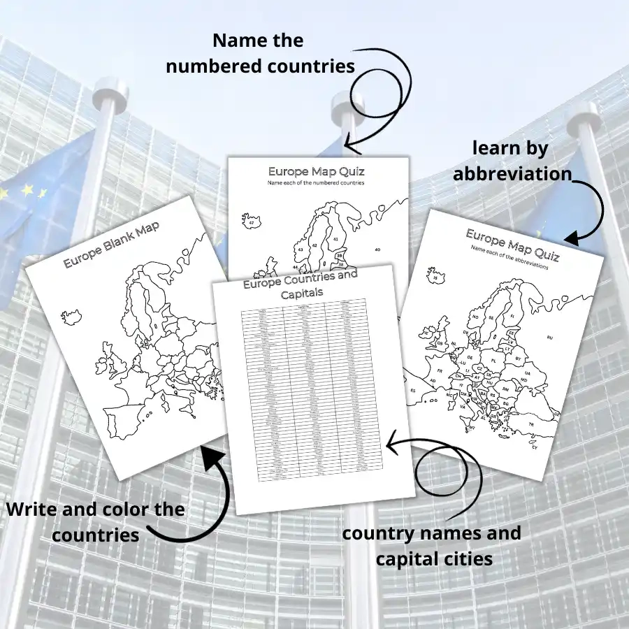 Free Printable Blank Maps Of Europe