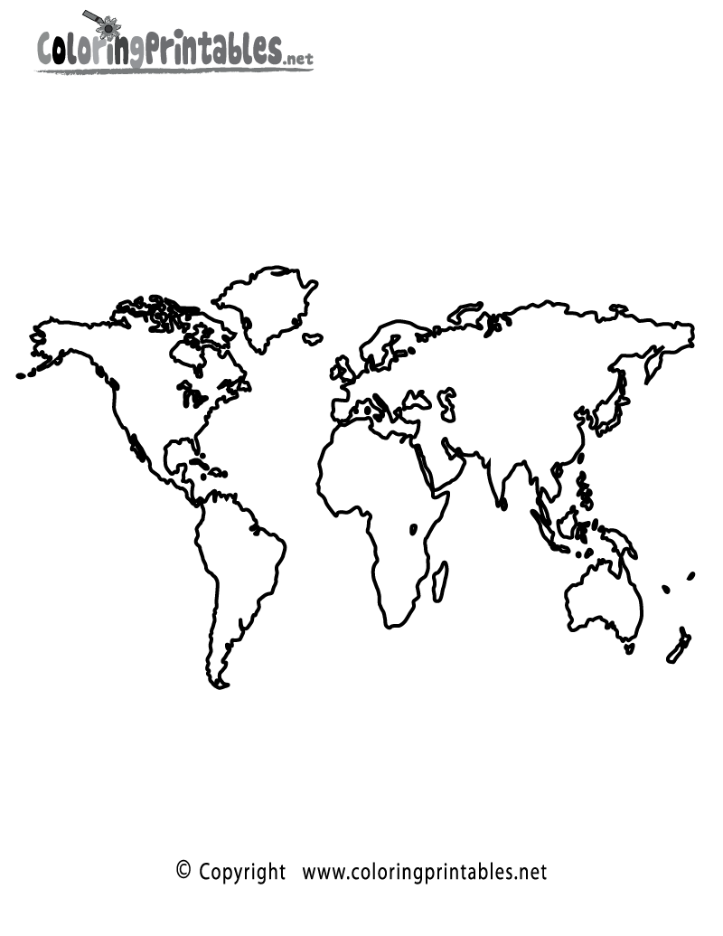 Free Printable Map Of World