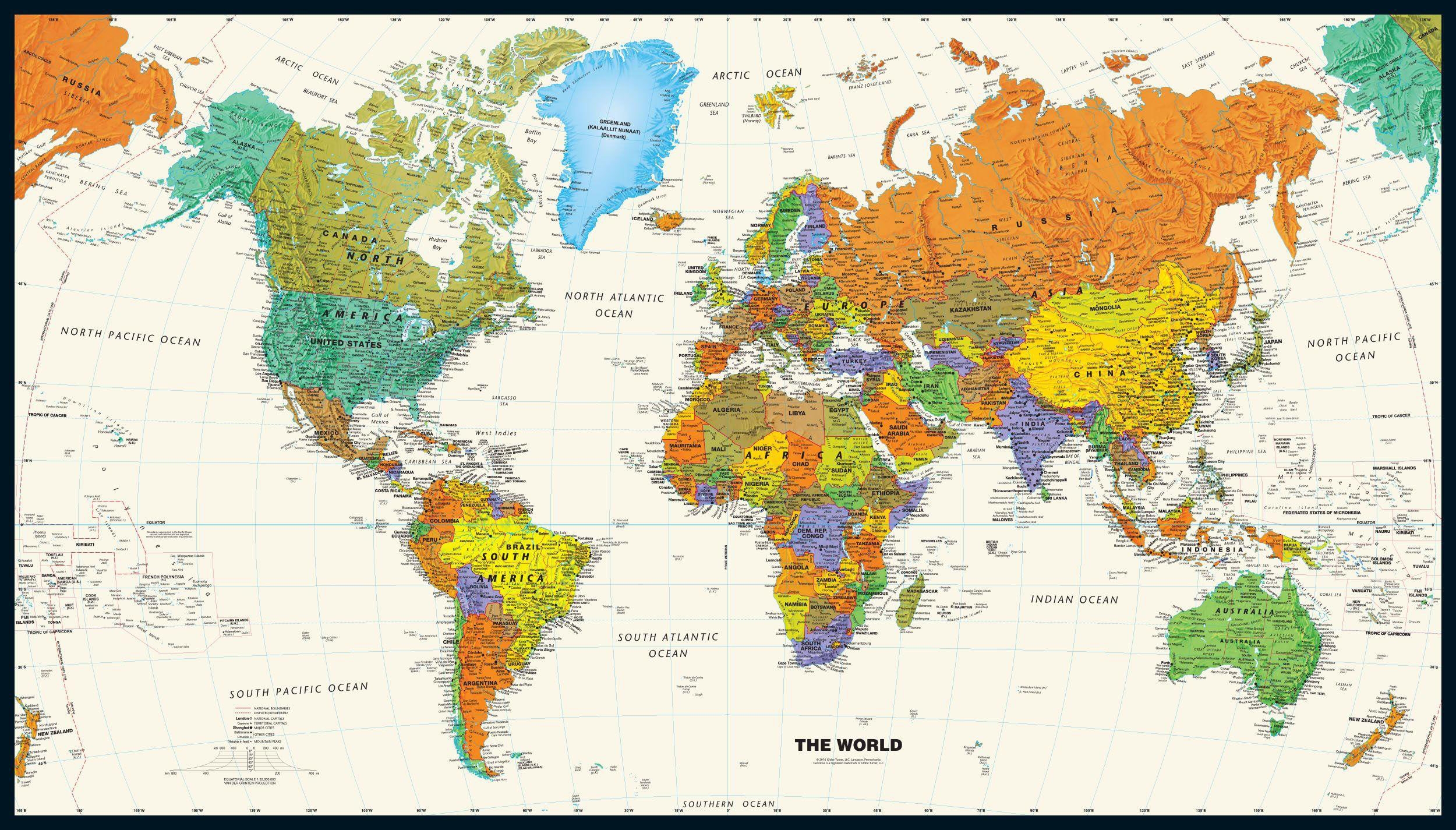 Global Map Printable