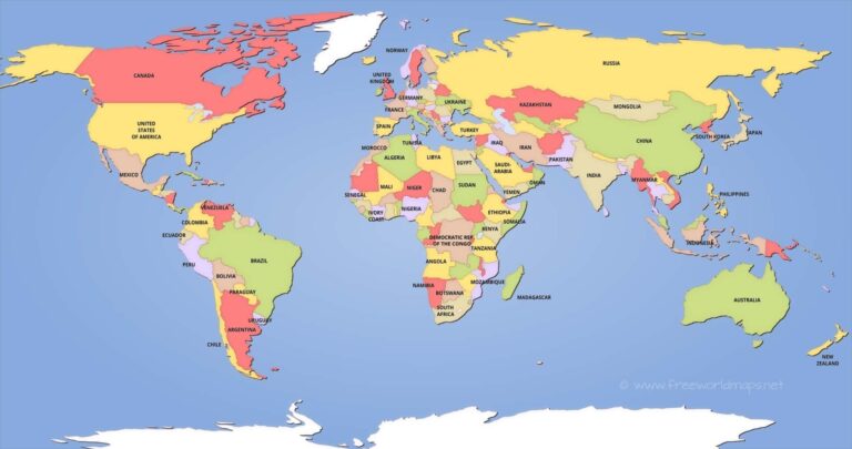 Free Printable World Maps Worksheets Library