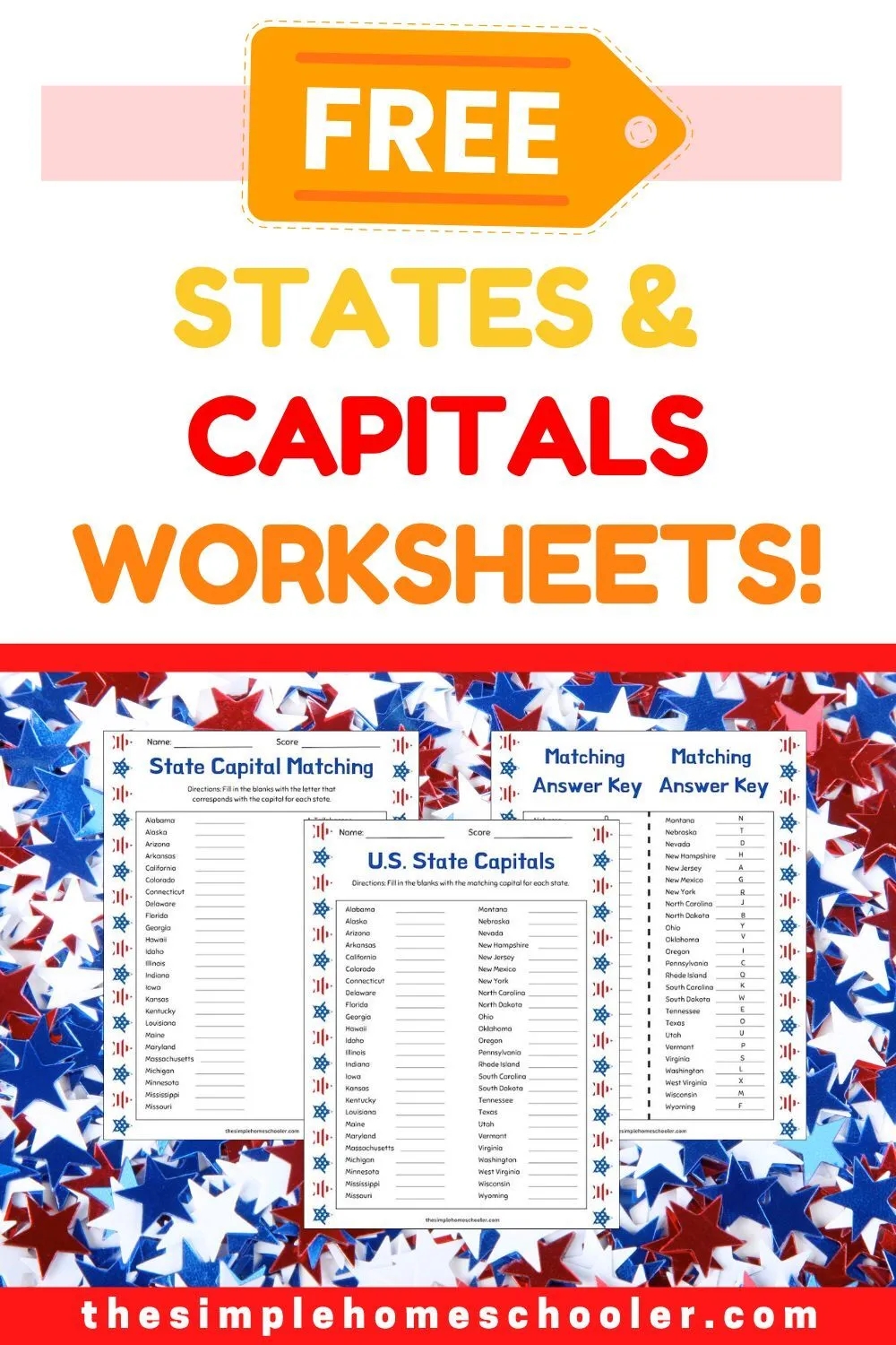 Free Printable Us Map With Capitals