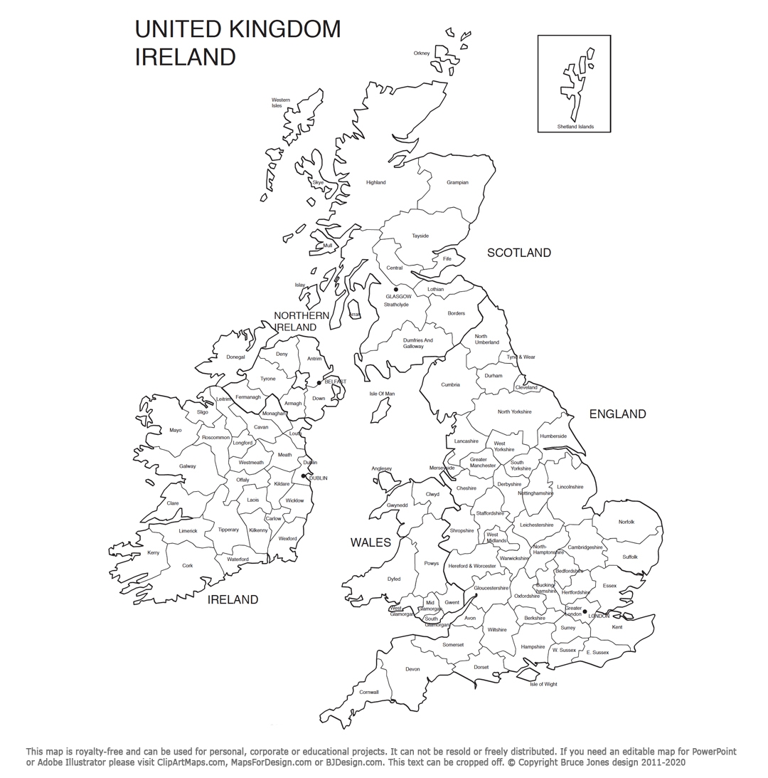 Uk Map Printable