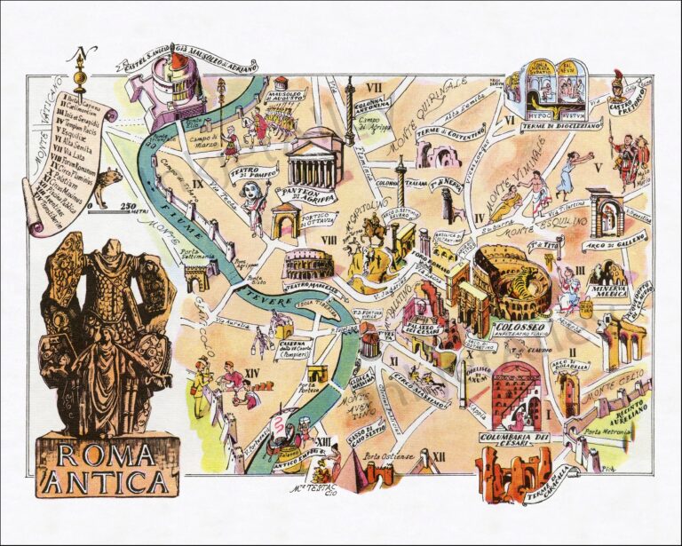 Fun Map Of Italy Ancient Rome Digital Download PRINTABLE Vintage Pictorial Old Illustration Italian Wall Art Gift Travel Adventure Map Etsy
