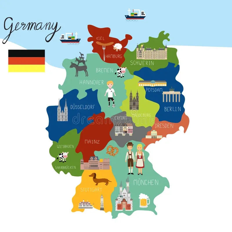 Germany Map Vector Stock Illustrations 30 436 Germany Map Vector 