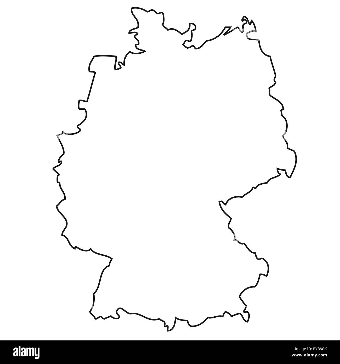Germany Outline Map Europe Hi res Stock Photography And Images 