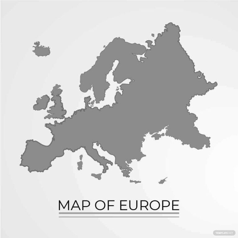 Grey Europe Map Vector In Illustrator SVG JPG EPS PNG 