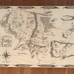 Hand drawn Map Of Middle Earth Lord Of The Rings Etsy