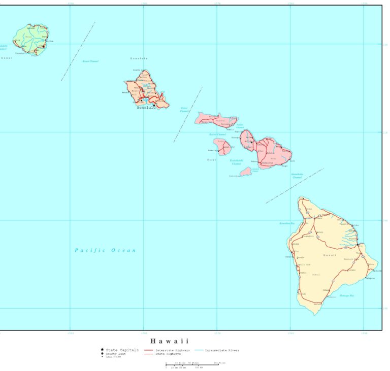 Hawaii Political Map