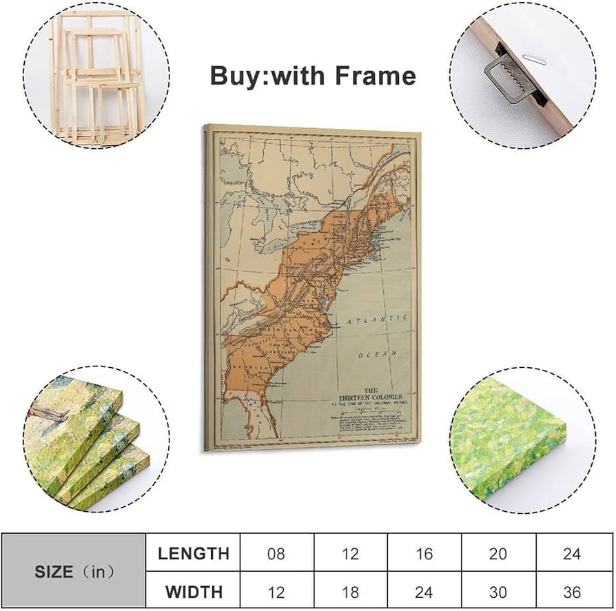 Historical Map Of The Thirteen Colonies At The End Of The Colonial Period Retro Poster Poster Decorative Painting Canvas Wall Posters And Art Picture Print Modern Family Bedroom Decor Posters 16x24inc Amazon co uk Historical Map Of The Thirteen Colonies At The End Of The Colonial Period Retro Poster Poster Decorative Painting Canvas Wall Posters And Art Picture Print Modern Family Bedroom Decor Posters 16x24inc Amazon co uk