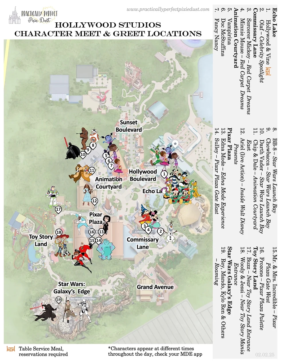 Hollywood Studios Downloadable Cheat Sheets And Park Guide 2025 