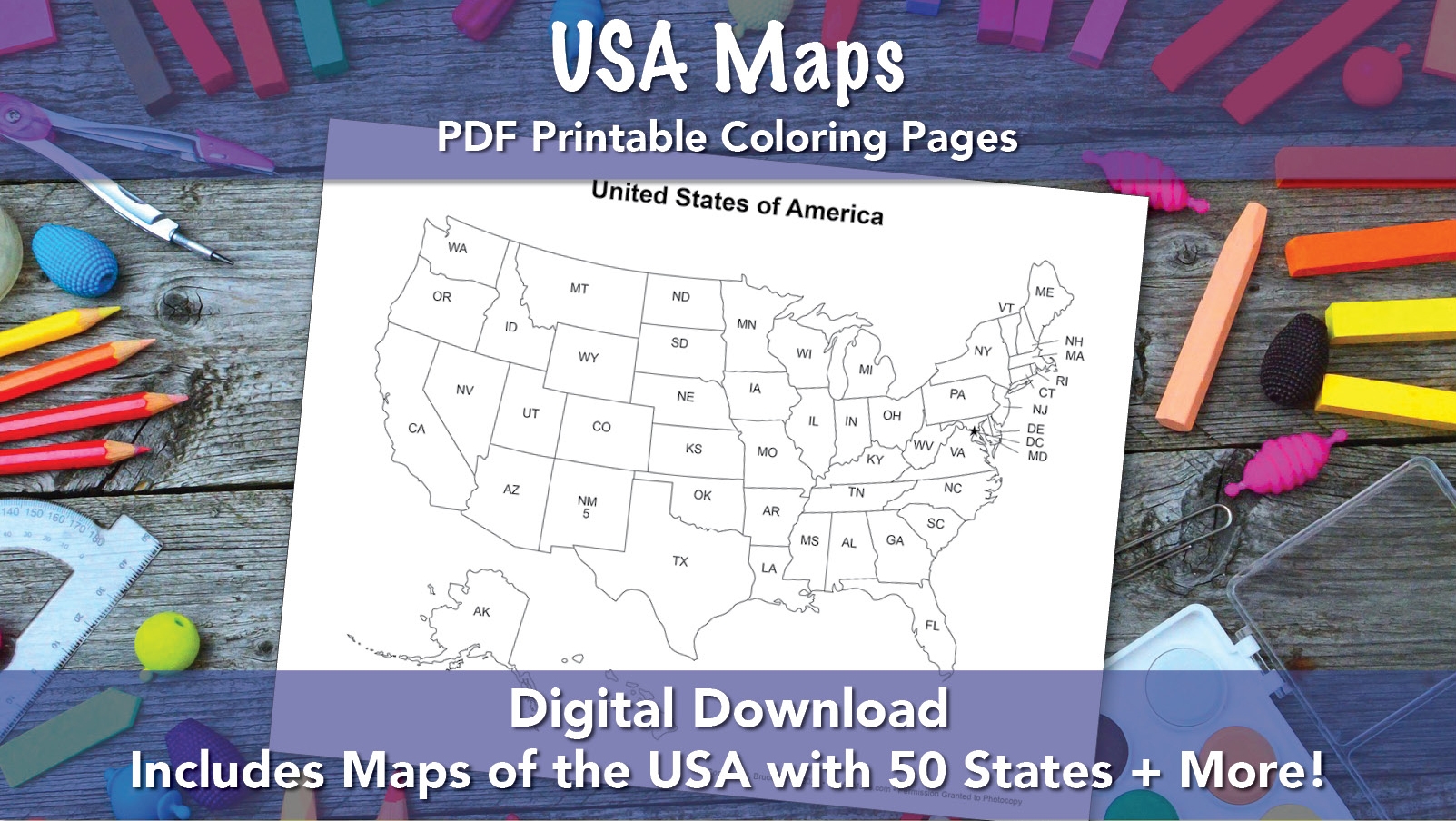 United States Map Printable Pdf
