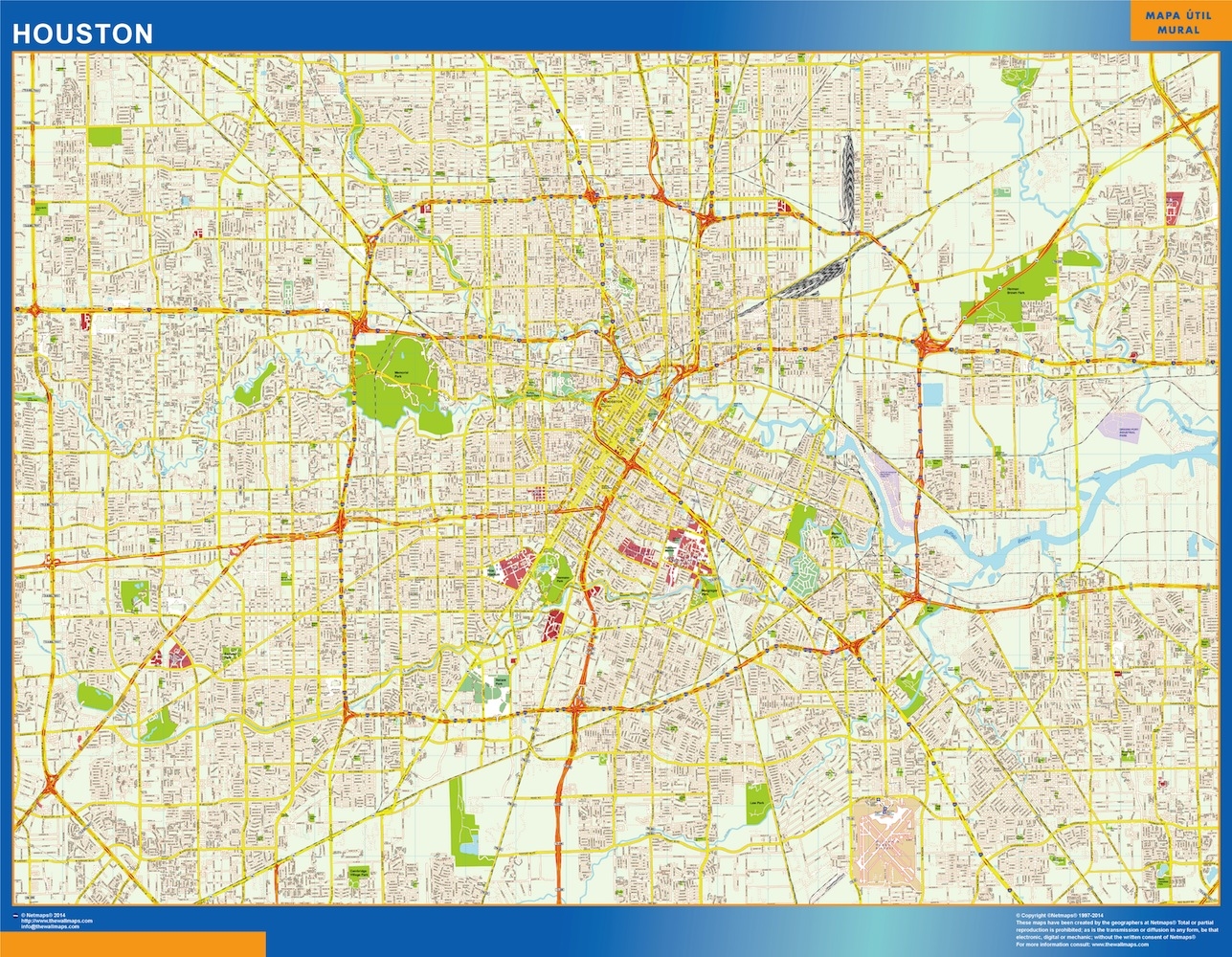 Houston Wall Map