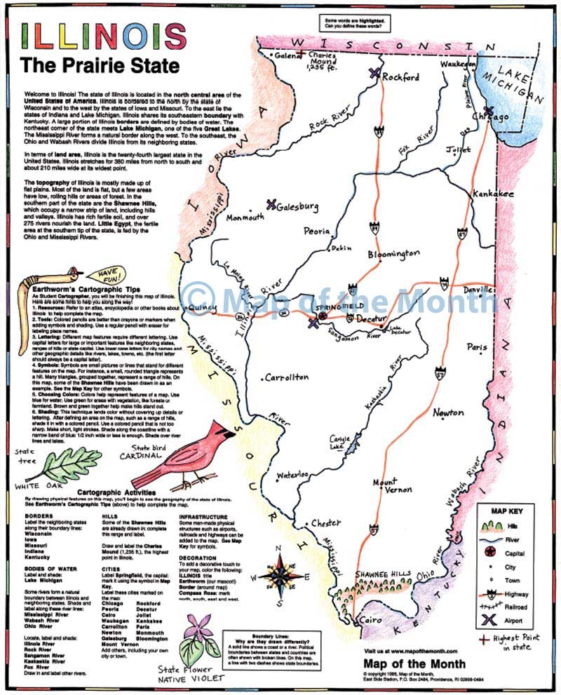Illinois Map Illinois Map