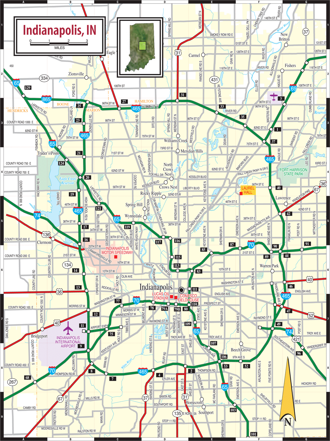 Indianapolis Road Map