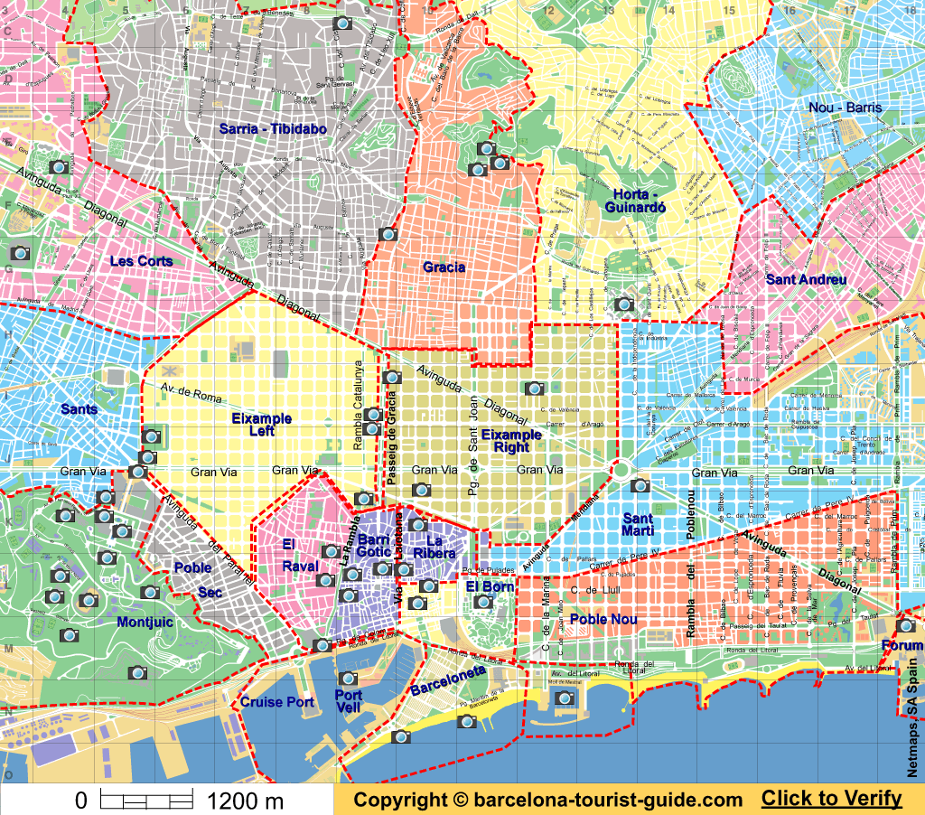 Interactive Barcelona Map Linked To Photos Of City