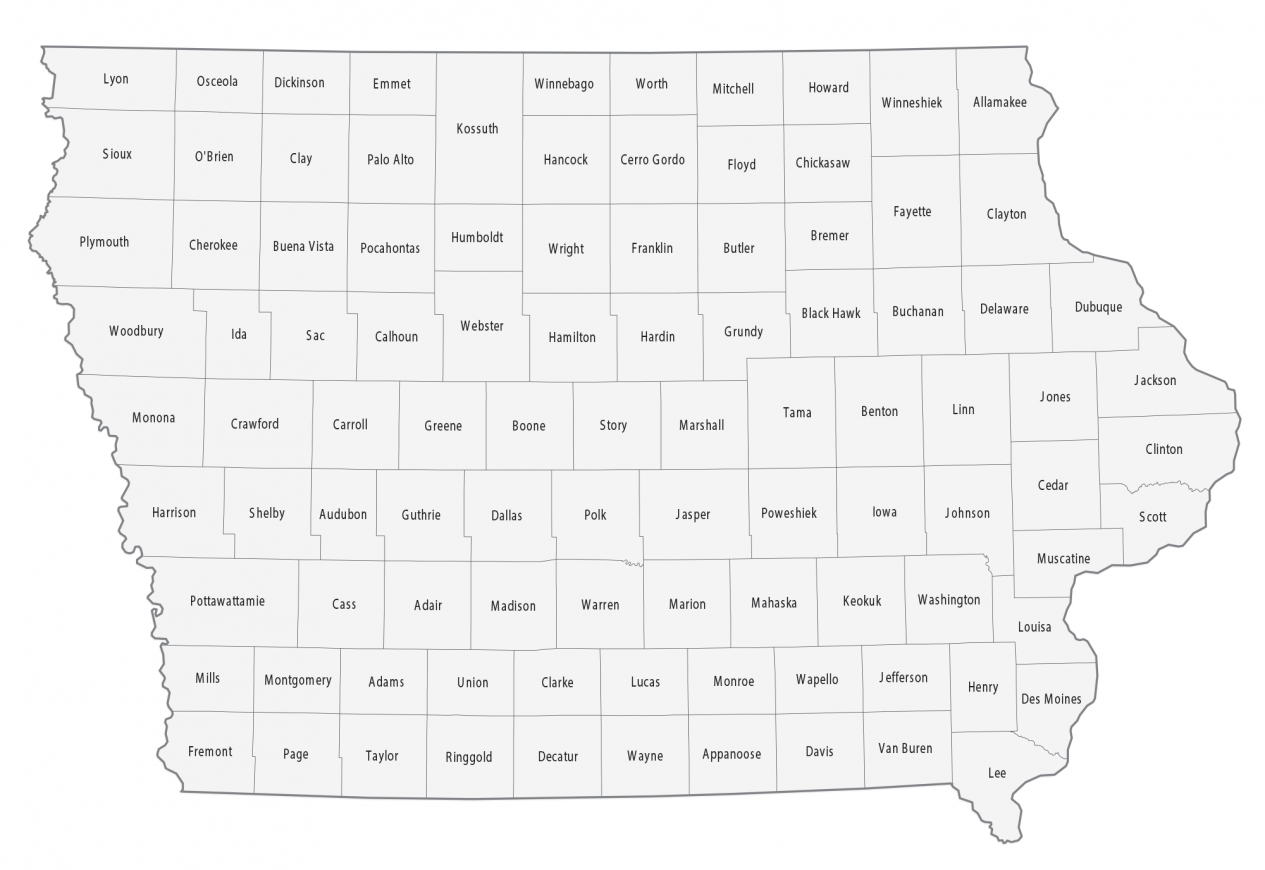 Iowa s County Map Is Pretty Damn Close To Perfect R MapPorn