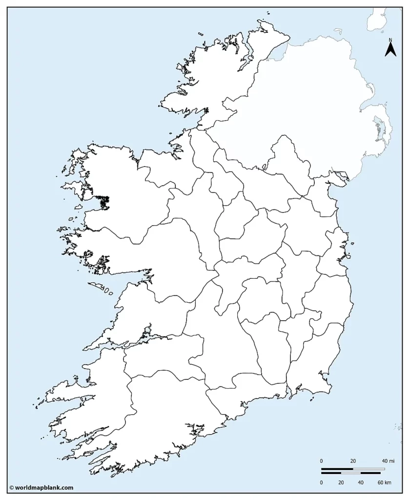 Printable Ireland Map