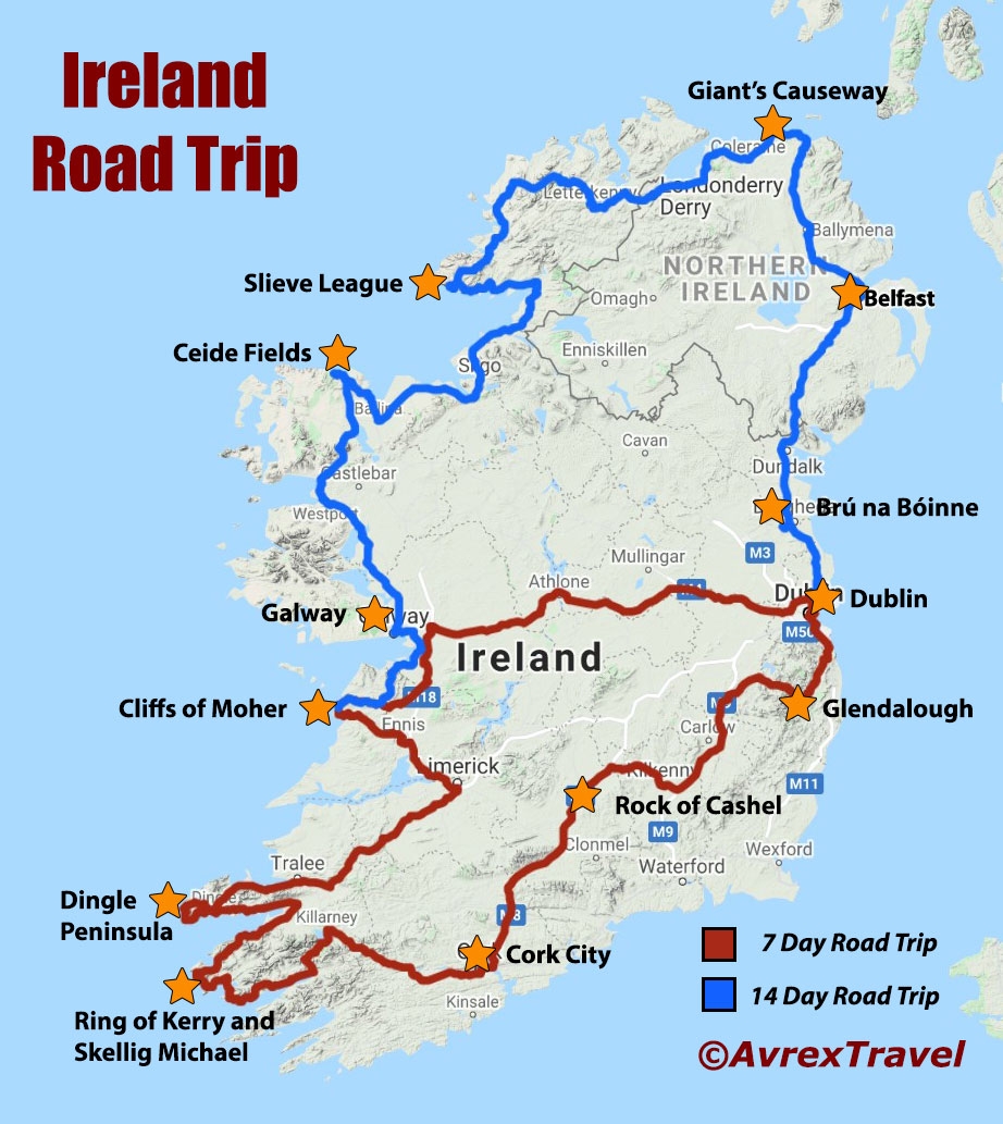 Printable Map Of Southern Ireland