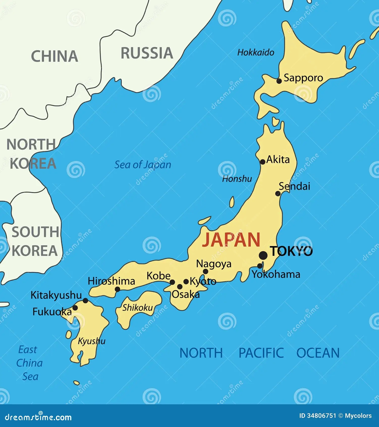 Japan Map Printable