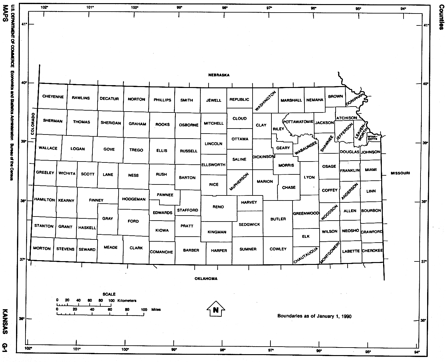 Printable Map Of Kansas Printable Map Of Kansas