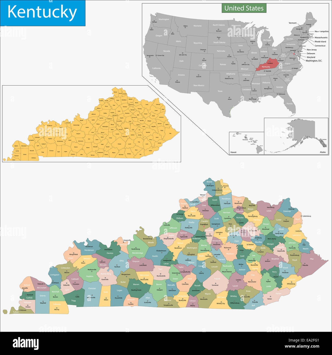 Printable Map Of Kentucky Counties
