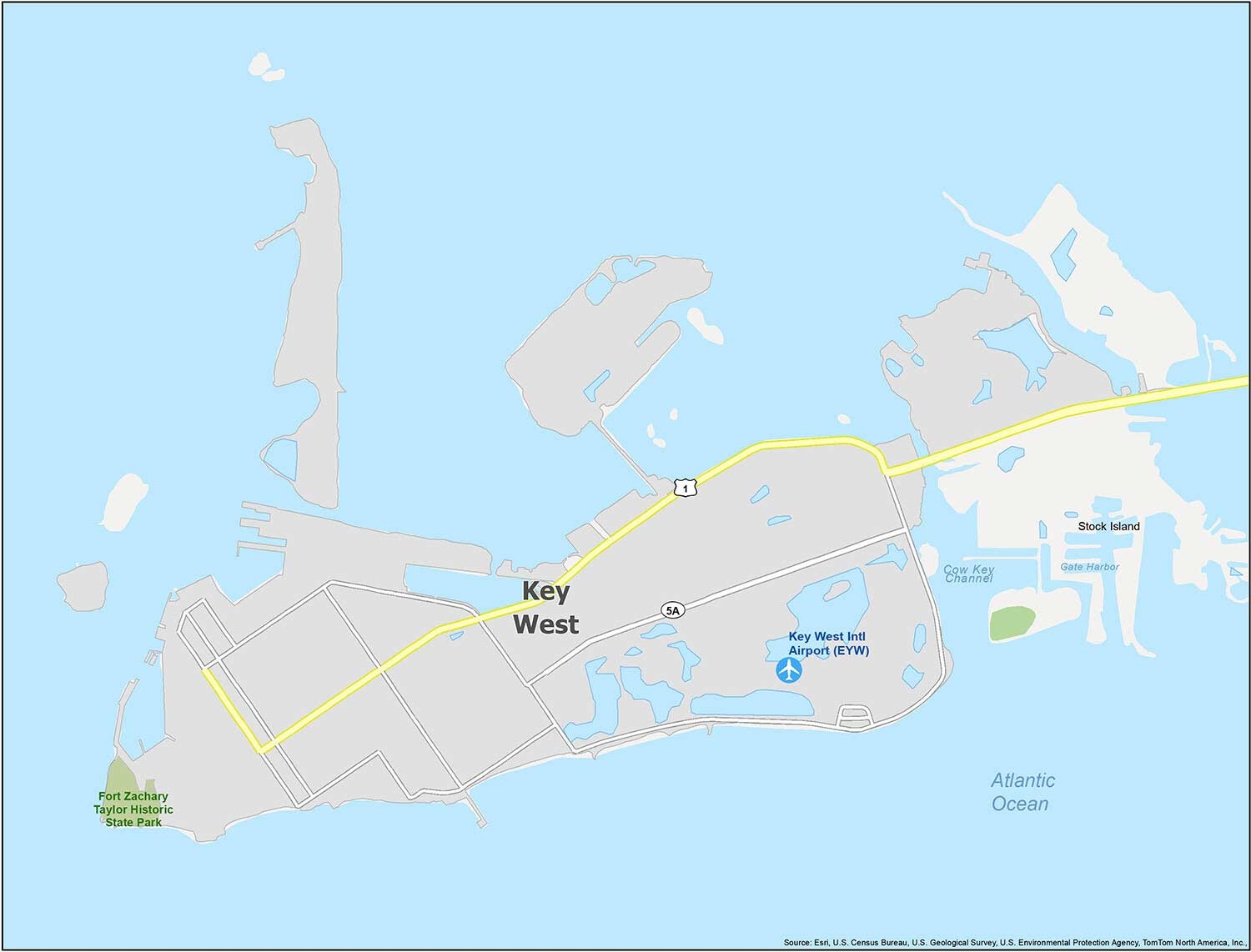 Key West Printable Map