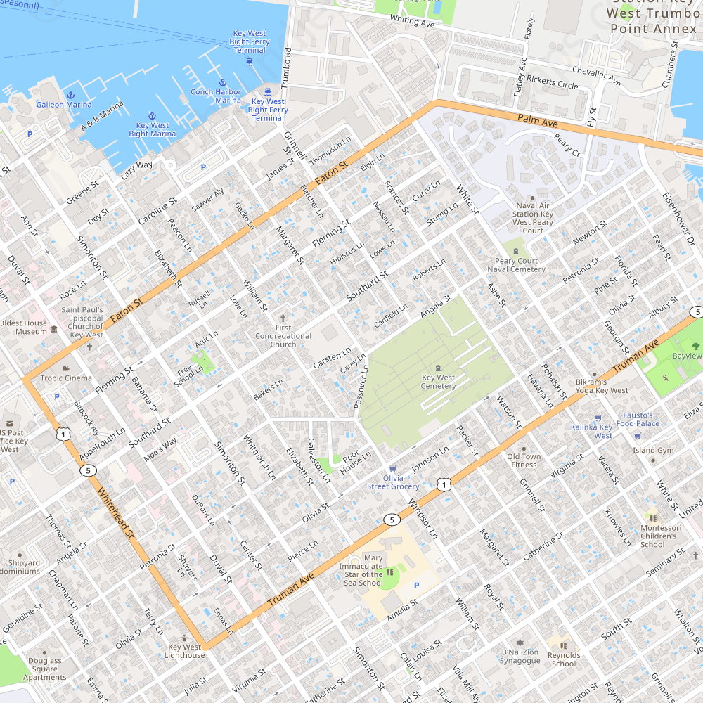 Key West Modern Atlas Vector Map Boundless Maps