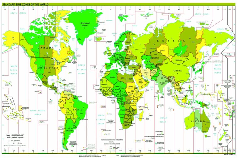 Laminated STANDARD TIME ZONES WORLD MAP POSTER Size 15X22 5 Inches Educational Teaching Resource Wall Chart Amazon co uk Stationery U0026 Office Supplies