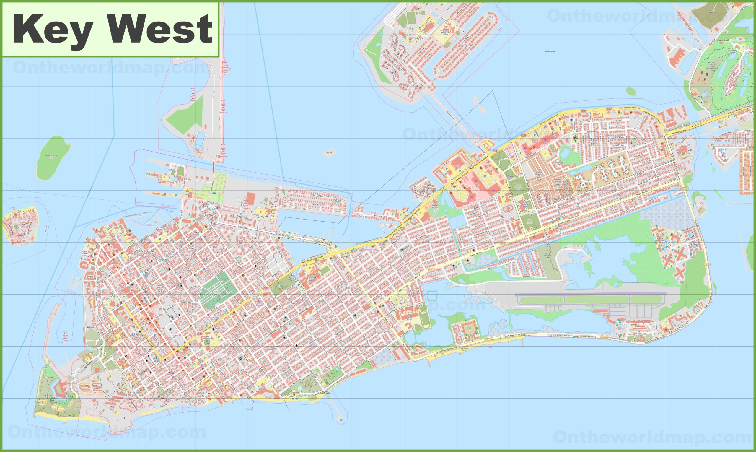 Printable Map Of Key West