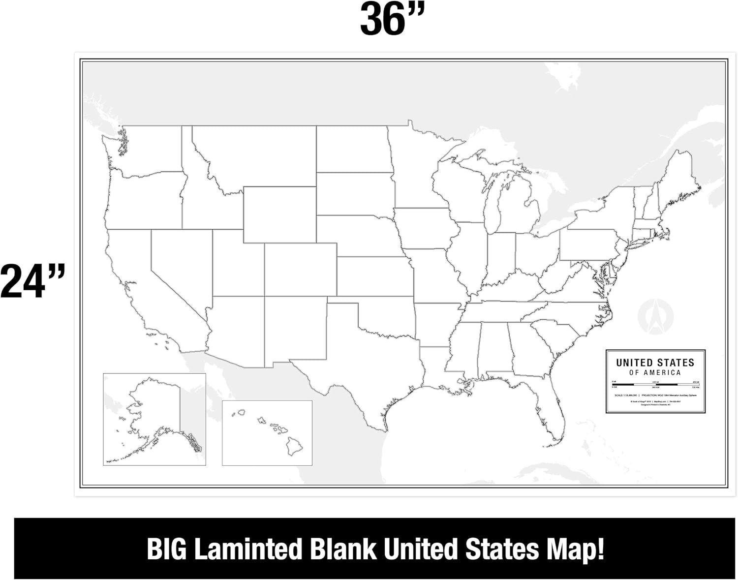 Printable Blank Map Of America