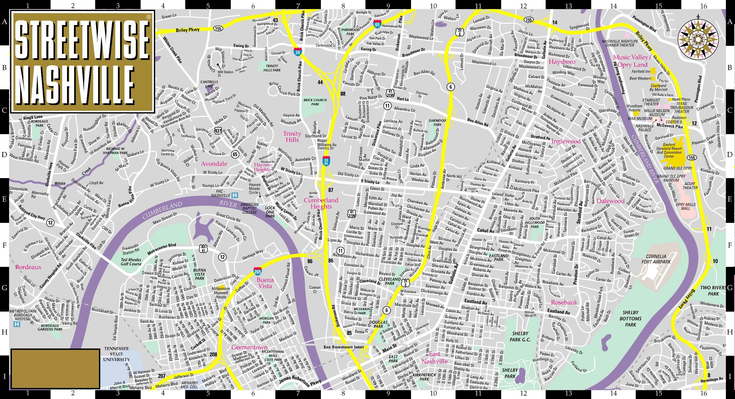 Large Nashville Maps For Free Download And Print High Resolution And Detailed Maps