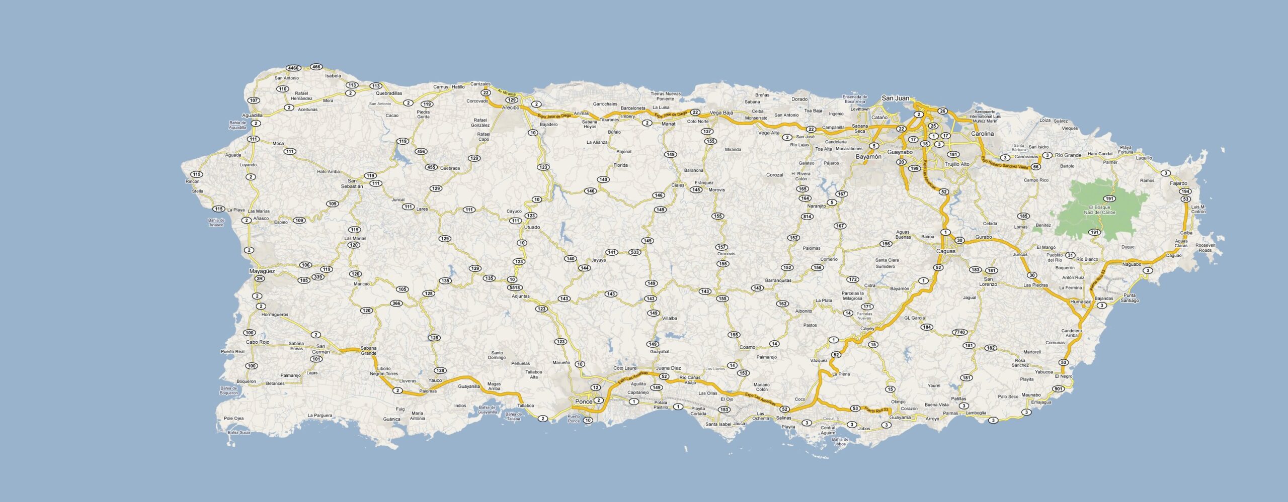 Large Road Map Of Puerto Rico With Cities Puerto Rico North America Mapsland Maps Of The World Large Road Map Of Puerto Rico With Cities Puerto Rico North America Mapsland Maps Of The World